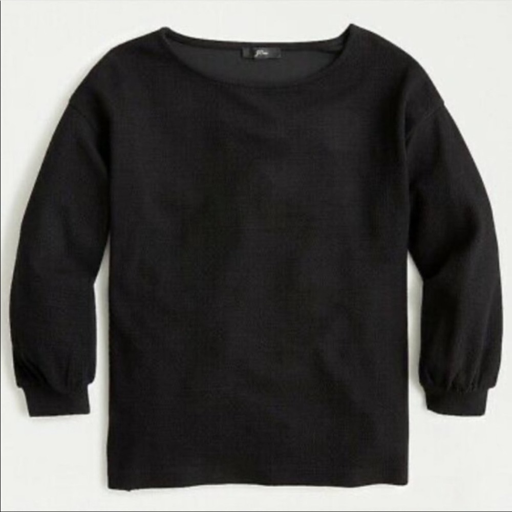 J.Crew Double-knit balloon-sleeve top